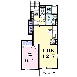 シャルマンサンフラワー・iB 1LDKの間取図画像