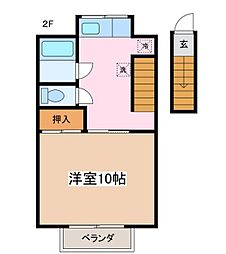 稼ぐ家姫Y1号 1Kの間取図画像