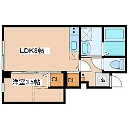仮)深志3丁目アパート 1LDKの間取図画像