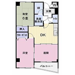 しるく・いち 3DKの間取図画像