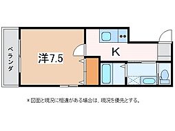 ビューソフィア 1Kの間取図画像