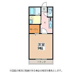 アティ古西 1Kの間取図画像