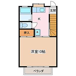 コーポ・アイランド 1DKの間取図画像