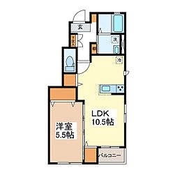 ハイランドシティA 1LDKの間取図画像