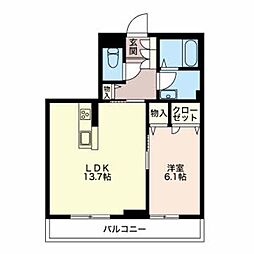 ResidenceEsperance 1LDKの間取図画像