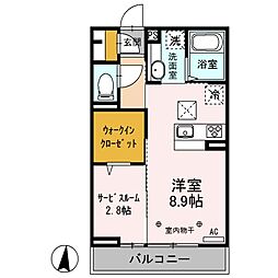 カーサアピオA 1LDKの間取図画像