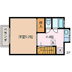 ハッピータウン8 1Kの間取図画像