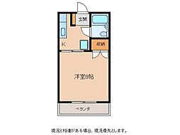 丸山コーポ 1Kの間取図画像