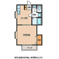 小林コーポハミング1 1DKの間取図画像