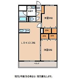 メゾン殿岡 2LDKの間取図画像