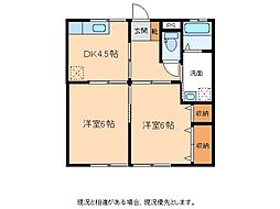 代田コーポ 2Kの間取図画像
