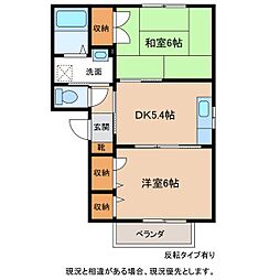 ホワイトハーベストC 2Kの間取図画像