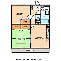 レジデンス市田 2LDKの間取図画像