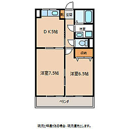 ロイヤルマンション優 2DKの間取図画像