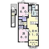 レジデンスYWII  ｜ 長野県中野市大字吉田999-2（賃貸アパート2LDK・2階・62.44㎡） その2