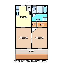 メゾン太子町 2DKの間取図画像
