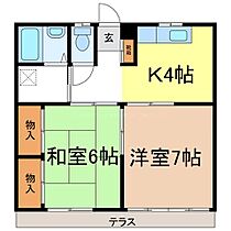 コーポ稲葉  ｜ 長野県長野市大字稲葉中千田2284（賃貸アパート2K・1階・43.47㎡） その2