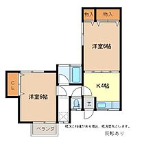 コーポラス栄  ｜ 長野県長野市大字上駒沢1277（賃貸アパート2K・2階・38.09㎡） その2