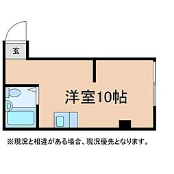 つるがハイツ ワンルームの間取図画像