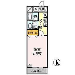 間取図画像 1K