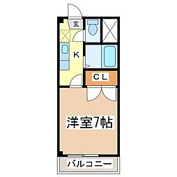 プチメゾンM.N 1Kの間取図画像