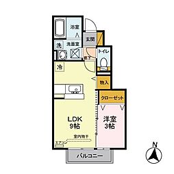 ラシーヌ・TB 1LDKの間取図画像