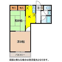 ラピッズセブンビル 2Kの間取図画像