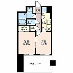 アーバンビュー南県 2Kの間取図画像