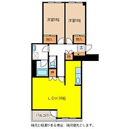 ラフィーネ本郷 2LDKの間取図画像