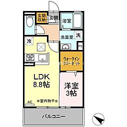 セジュールIMACHI 1LDKの間取図画像