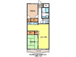 小根山ビル 2LDKの間取図画像