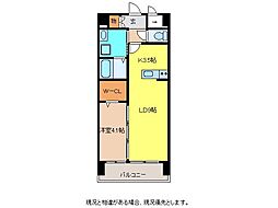 サミット栗田中央 1LDKの間取図画像