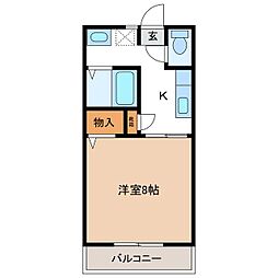 ラプラスレナータ 1Kの間取図画像