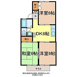 グレース葵B 3DKの間取図画像