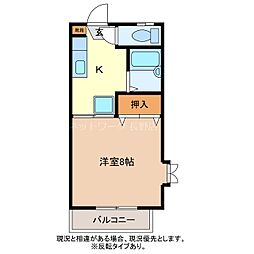 シャンブル風間 1Kの間取図画像