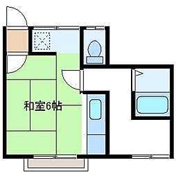 コーポラスマツシタ ワンルームの間取図画像