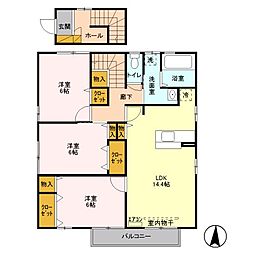 ブランシェ高田 3LDKの間取図画像