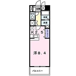メゾン・ド・ポプラ 1Kの間取図画像