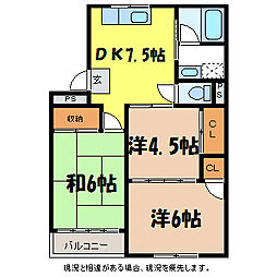 コーポ小林2 3DKの間取図画像