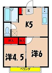 ハイツパークアベニュー 2Kの間取図画像