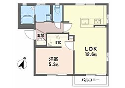 フレグランスフジサワA 1LDKの間取図画像
