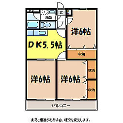 レジデンスコスモ 3Kの間取図画像