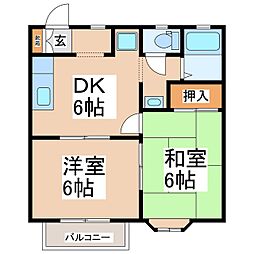 ミスズハイツ 2Kの間取図画像