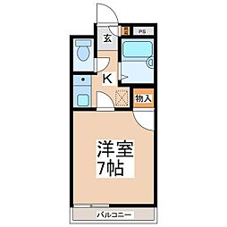 ヴィトリエ三好町 1Kの間取図画像