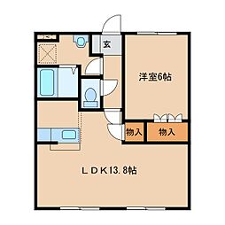 LR.South・Wave 1LDKの間取図画像