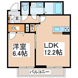 LeCielR 1LDKの間取図画像