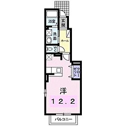 グランデュール城北H ワンルームの間取図画像