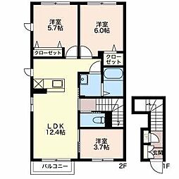 シャーメゾン秋和 3LDKの間取図画像