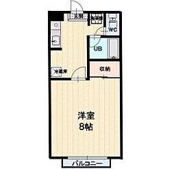 保屋野ハイツ 1Kの間取図画像