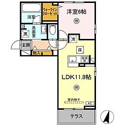 Flore 1LDKの間取図画像
